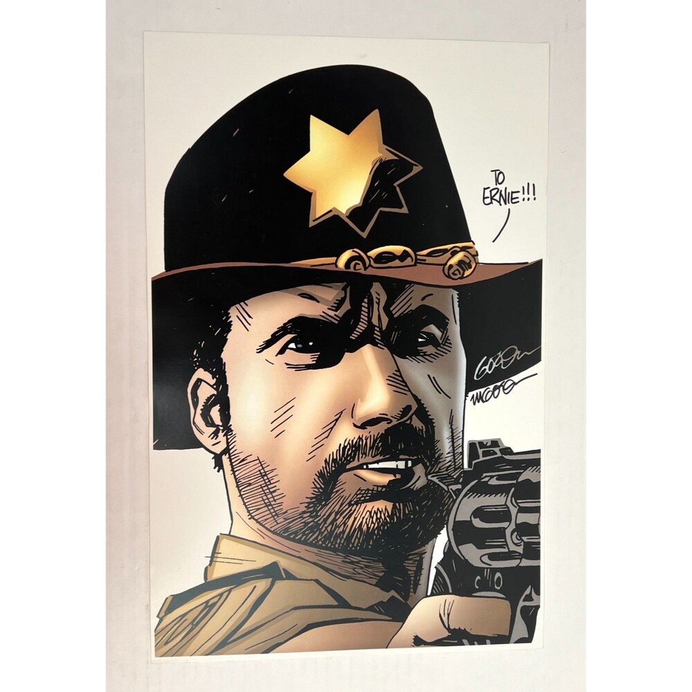 The Walking Dead Daryl Comic Print Signed by Michael Golden Artist Horror Zombie